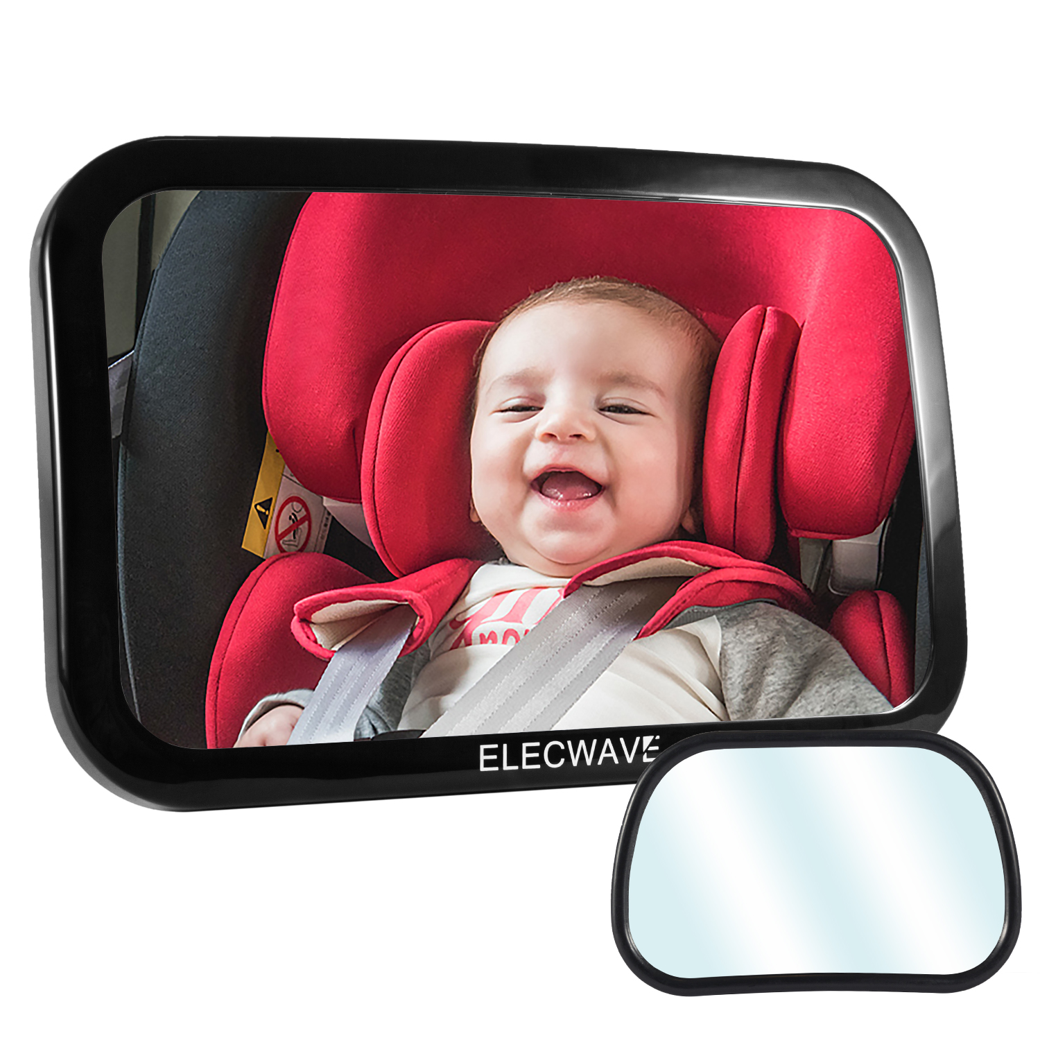 Baby Backseat Mirror For Car [2 Set], Elecwave Stable Rear View